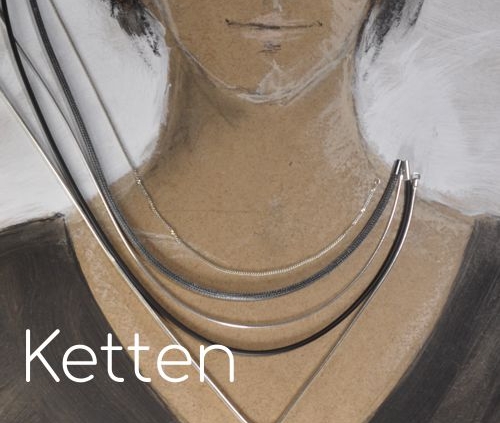 Halsketten online shop Halsketten - Silber - Kautschuk - Stahl