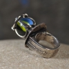 Ring aus Silber mit Murmel