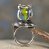 Ring aus Silber mit Murmel