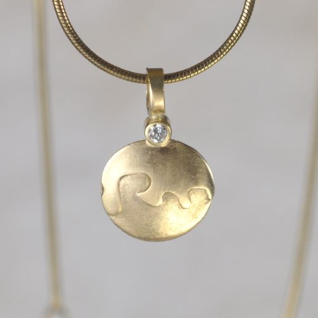 Anhänger 750er Gold mit Brillant